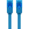 Flach-Patchkabel Goobay CAT 6A U/UTP Blau 3m
