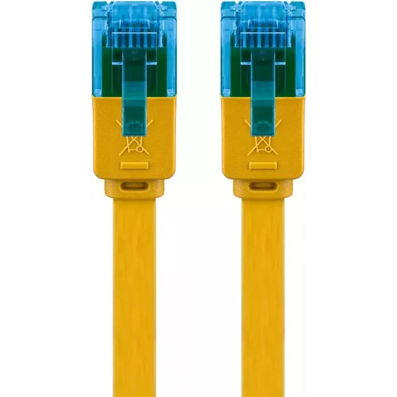 Flaches Patchkabel Goobay CAT 6A U/UTP Gelb 3m