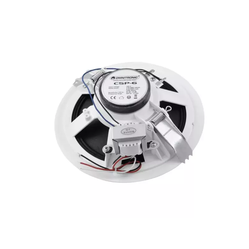 Full range loudspeaker Omnitronic 80710250 Weiß Kabelgebunden 6 W