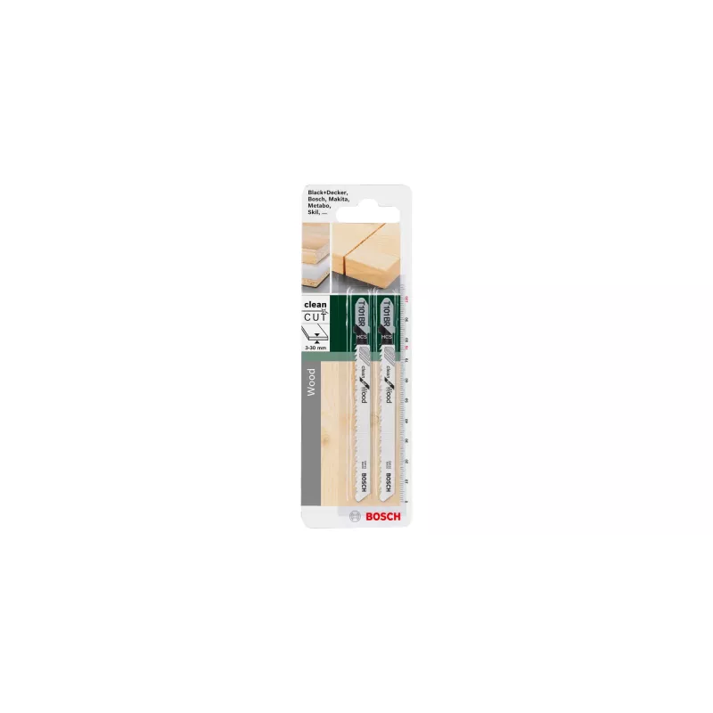 Bosch 2 609 256 724 Stichsäge-/Säbelsäge-/Säbelsägeblatt Stichsägeblatt Kohlenstoffstahl (HCS) 2 Stk.