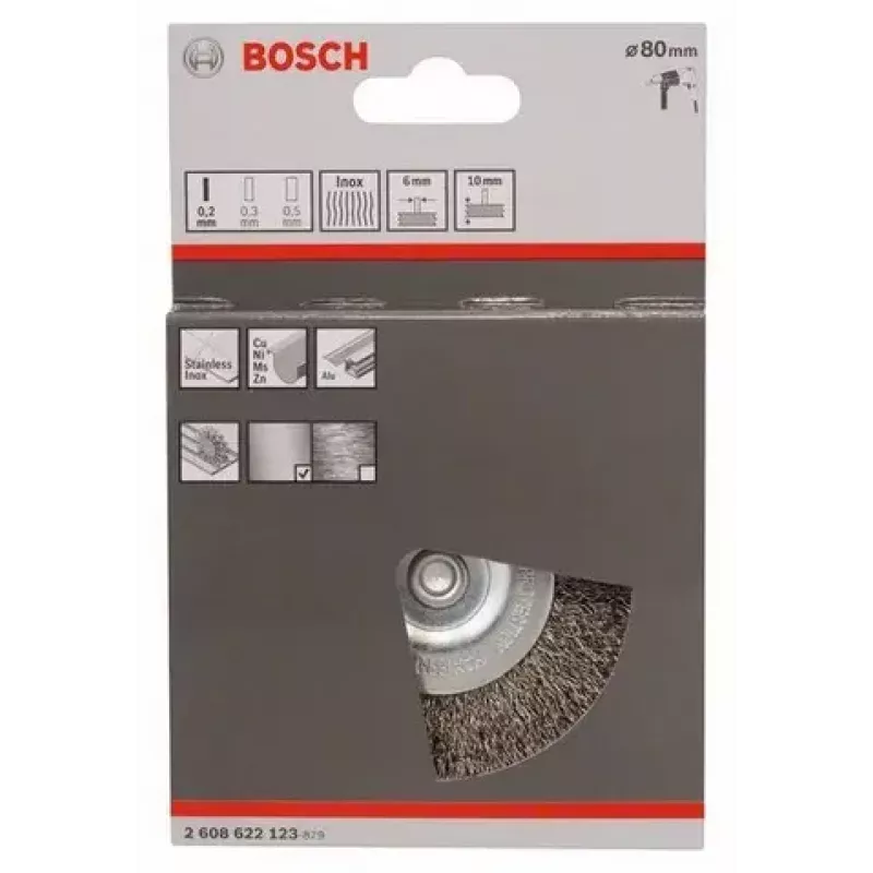 Drahtbürste Bosch 2 608 622 123 8 cm Schaftdurchmesser 6 mm