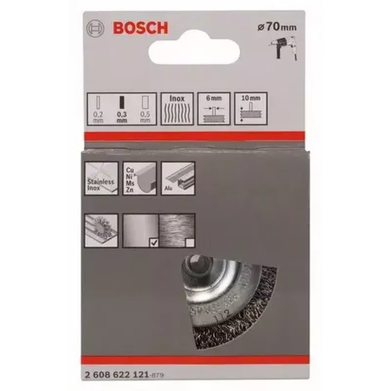 Drahtbürste Bosch 2 608 622 121 7 cm Durchmesser 6 mm Schaft