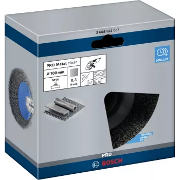 Vorpoliturbürste Bosch Clean for Metal Tapered Brushes Crimped Wire
