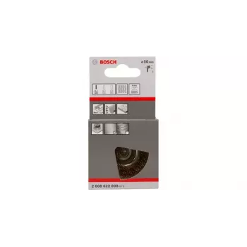 Topfbürste mit Crimp-Draht, messingbeschichtet, Bosch 2608622008, Durchmesser 5 cm