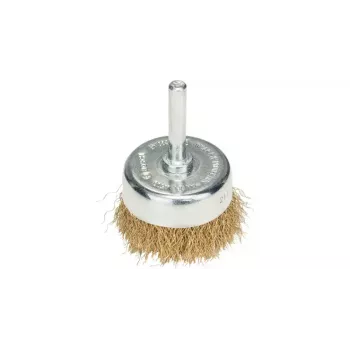Topfbürste mit Crimp-Draht, messingbeschichtet, Bosch 2608622008, Durchmesser 5 cm