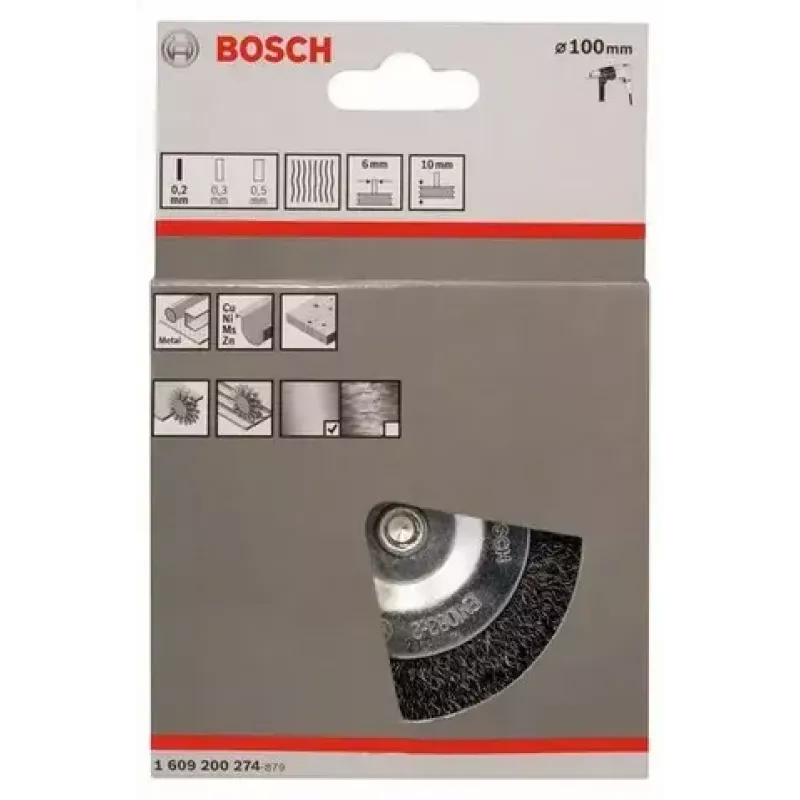 Drahtbürste Bosch 1 609 200 274 10 cm Schaftdurchmesser 6 mm