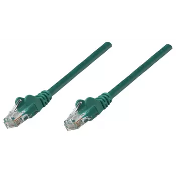 Intellinet Netzwerk-Patchkabel, Cat6, 0,25 m, Grün, CCA, U/UTP, PVC, RJ45, vergoldete Kontakte, rastnasenfrei, mit Schutztülle, lebenslange Garantie