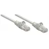 Intellinet Netzwerk-Patchkabel, Cat5e, 0,25 m, Grau, CCA, U/UTP, PVC, RJ45, vergoldete Kontakte, rastnasenschutz, Knickschutz, lebenslange Garantie