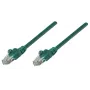 Intellinet Netzwerk-Patchkabel, Cat5e, 0,25m, Grün, CCA, U/UTP, PVC, RJ45, vergoldete Kontakte, rastnasenschutz, Knickschutztülle, lebenslange Garantie