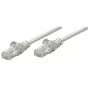 Intellinet Netzwerk-Patchkabel, Cat6, 0,25m, Grau, Kupfer, U/UTP, PVC, RJ45, vergoldete Kontakte, Knickschutz, Knickschutztülle, lebenslange Garantie