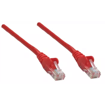 Intellinet Netzwerk-Patchkabel, Cat5e, 1,5 m, Rot, CCA, SF/UTP, PVC, RJ45, goldbeschichtete Kontakte, rastnasenschutz, Zugentlastung, lebenslange Garantie