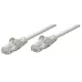 Intellinet Netzwerk-Patchkabel, Cat6, 0,25 m, Grau, CCA, U/UTP, PVC, RJ45, vergoldete Kontakte, rastnasenfrei, Knickschutztülle, lebenslange Garantie