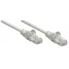Intellinet Netzwerk-Patchkabel, Cat6, 0,25 m, Grau, CCA, U/UTP, PVC, RJ45, vergoldete Kontakte, rastnasenfrei, Knickschutztülle, lebenslange Garantie