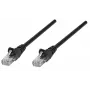 Intellinet Netzwerk-Patchkabel, Cat6, 0,25 m, Schwarz, CCA, U/UTP, PVC, RJ45, vergoldete Kontakte, rastnasenfrei, mit Tüllenschutz, lebenslange Garantie