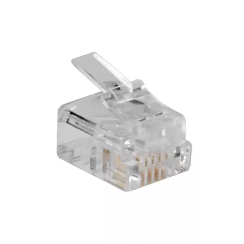 ACT RJ11 (6P/4C) Modular-Stecker für Rundkabel mit Litzenleitern