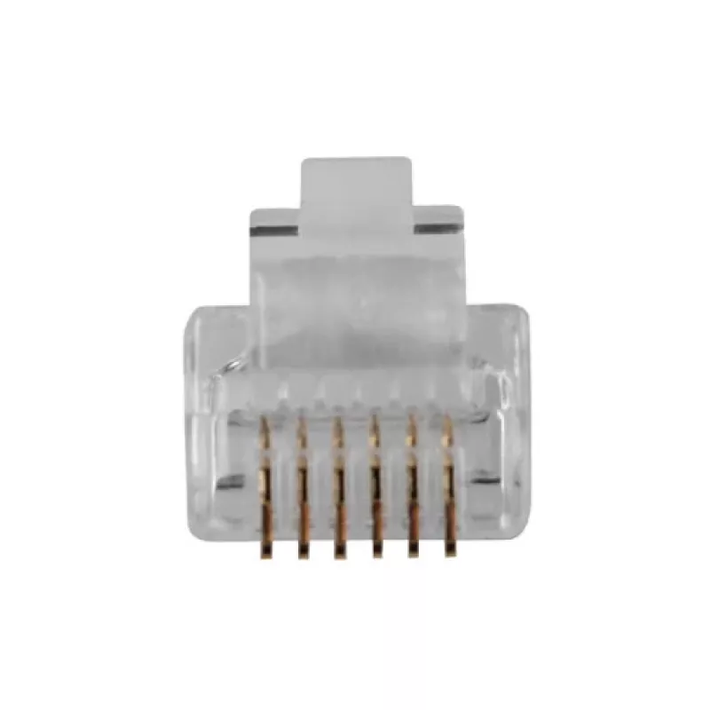 Modulare Steckverbinder Intronics RJ-12 M TD106M ACT Rundkabel Volldraht im Beutel 25 Stück