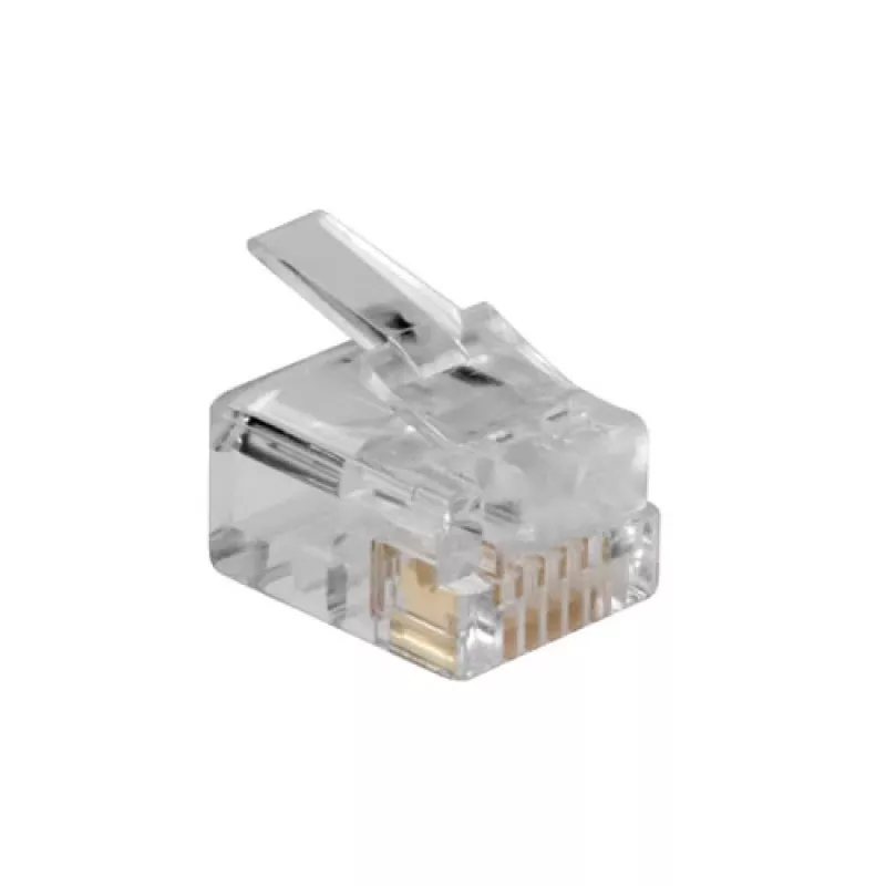 Modulare Steckverbinder Intronics RJ-12 M TD106M ACT Rundkabel Volldraht im Beutel 25 Stück