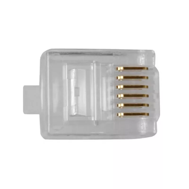 ACT RJ12 (6P/6C) modularer Steckverbinder für Rundkabel mit Litzenleitern