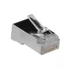 ACT RJ45 (8P/8C) geschirmter modularer Steckverbinder für Rundkabel mit Litzenleitern