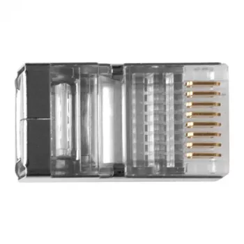 ACT RJ45 (8P/8C) geschirmter modularer Steckverbinder für Rundkabel mit Massivleitern