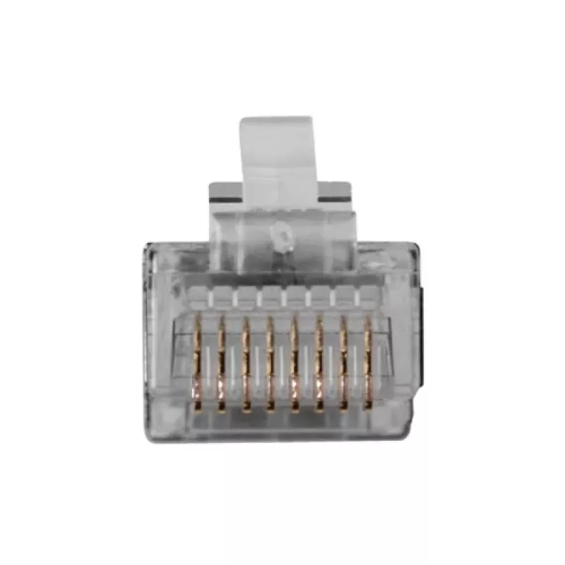 ACT RJ45 (8P/8C) geschirmter modularer Steckverbinder für Rundkabel mit Massivleitern