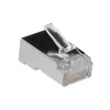 ACT RJ45 (8P/8C) geschirmter modularer Steckverbinder für Rundkabel mit Massivleitern