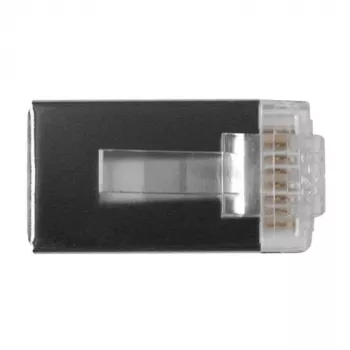 ACT RJ45 (8P/8C) CAT6 geschirmter modularer Steckverbinder für Rundkabel mit massiven oder flexiblen Leitern