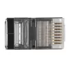 ACT RJ45 (8P/8C) CAT6 geschirmter modularer Steckverbinder für Rundkabel mit massiven oder flexiblen Leitern