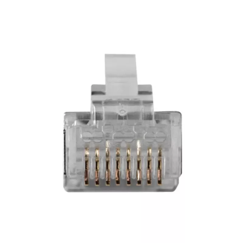 ACT RJ45 (8P/8C) CAT6 geschirmter modularer Steckverbinder für Rundkabel mit massiven oder flexiblen Leitern