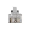ACT RJ45 (8P/8C) CAT6 modularer Steckverbinder für Rundkabel mit massiven oder flexiblen Adern
