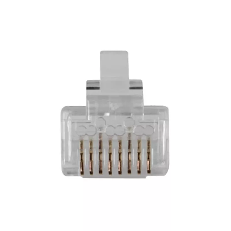 ACT RJ45 (8P/8C) CAT6 modularer Steckverbinder für Rundkabel mit massiven oder flexiblen Adern