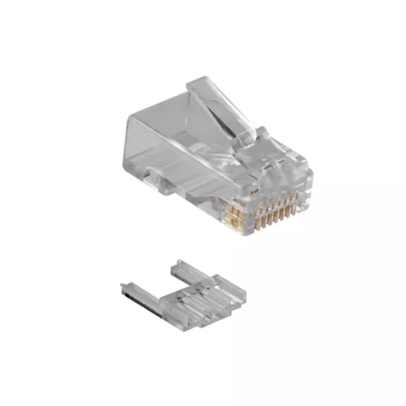 ACT RJ45 (8P/8C) CAT6 modularer Steckverbinder für Rundkabel mit massiven oder flexiblen Adern