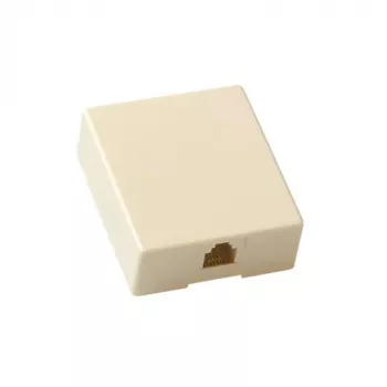 ACT Modular Aufputzdosen Telefon Einzeln RJ-12, RJ-12, Beige, ABS-Kunststoff, 40 mm, 50 mm, 1,2 mm