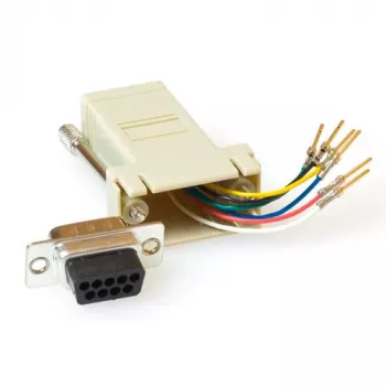 ACT Montierbarer Hochleistungsadapter RJ-45-Buchse auf 9-poligen D-Sub-Stecker