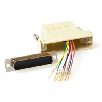 Montierbarer Schwerlastadapter RJ-45-Buchse auf 25-polige D-Sub-Buchse ACT TD25F8