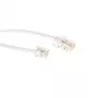 ACT Weißes 5-Meter-Flachtelefonkabel mit RJ11- und RJ45-Steckern