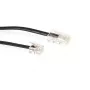 ACT Schwarzes 3-Meter-Flachtelefonkabel mit RJ11- und RJ45-Steckern
