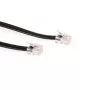 ACT 3 Meter flaches schwarzes Telefonkabel mit RJ12-Steckern