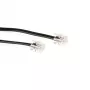ACT 5 Meter flaches Telefonkabel, schwarz, mit RJ11-Steckern