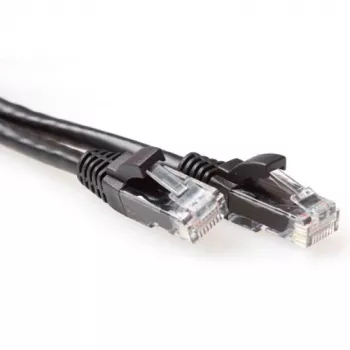 ACT Schwarz 5 Meter U/UTP CAT6A Patchkabel rastnasenfrei mit RJ45-Steckern