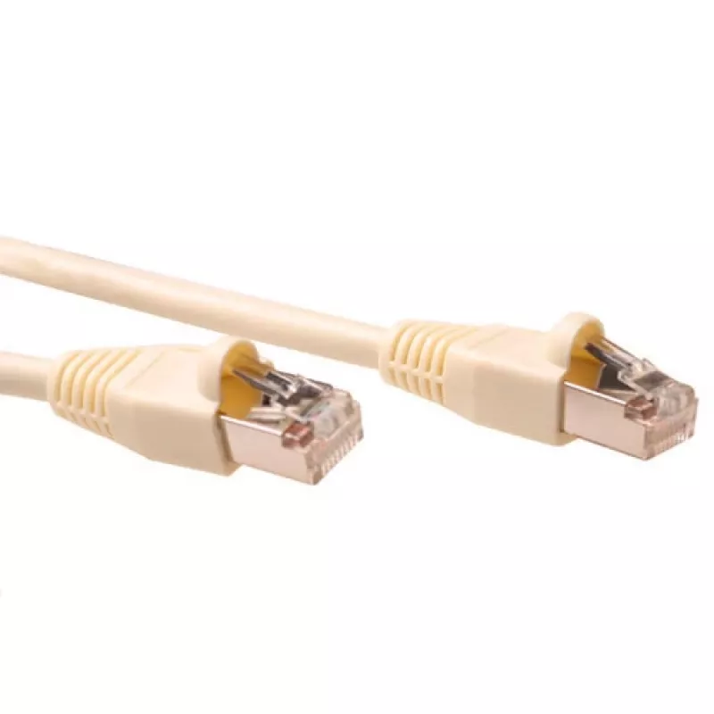 ACT Ivory 5 Meter SF/UTP CAT5E Patchkabel rastnasenschutz mit RJ45-Steckern