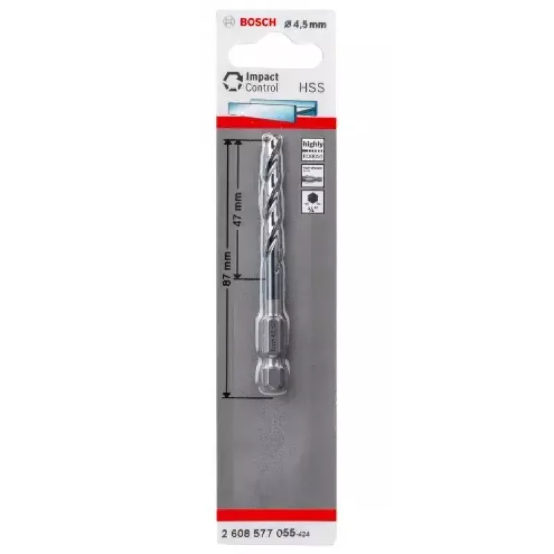 Spiralbohrer Bosch HSS 4,5 mm