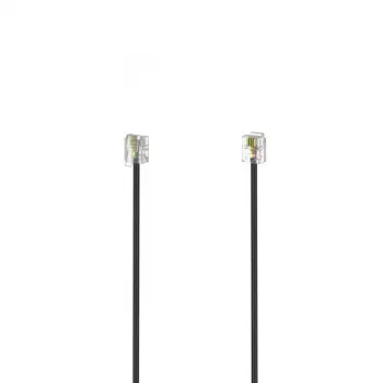 Hama 00201138 Telefonkabel 6 m Schwarz