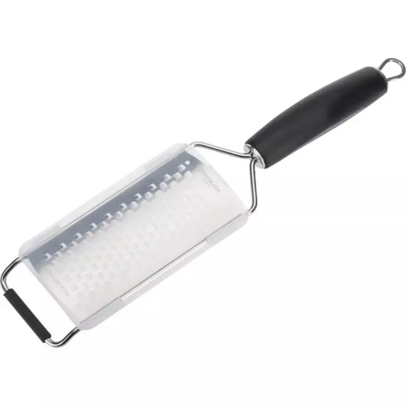 Flache Reibe Westmark Technicus-Square, Edelstahlklinge, schwarzer TPE-Griff, 65×28×325 mm