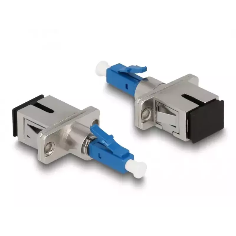 DeLOCK Glasfaser-Hybrid-Koppler LC Simplex Stecker auf SC Simplex Buchse blau