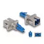 DeLOCK Glasfaser-Hybrid-Koppler LC Simplex Stecker auf SC Simplex Buchse blau