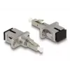 DeLOCK Glasfaser Hybrid-Kupplung LC Simplex Stecker auf SC Simplex Buchse beige
