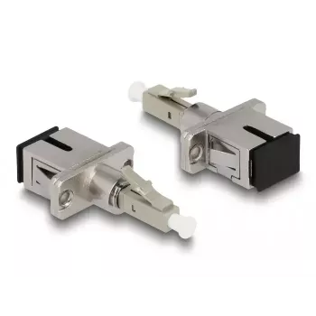 DeLOCK Glasfaser Hybrid-Kupplung LC Simplex Stecker auf SC Simplex Buchse beige