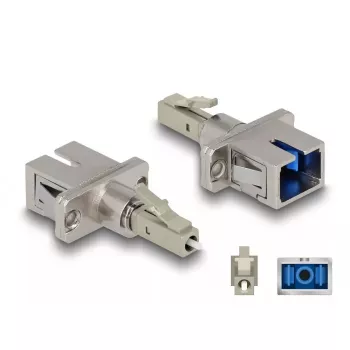 DeLOCK Glasfaser Hybrid-Kupplung LC Simplex Stecker auf SC Simplex Buchse beige