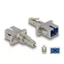 DeLOCK Glasfaser Hybrid-Kupplung LC Simplex Stecker auf SC Simplex Buchse beige